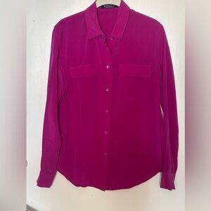 Vibrant silk Magenta Blouse for Women